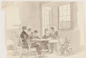 Garçons lisant à Storrs, Elterwater, 1814