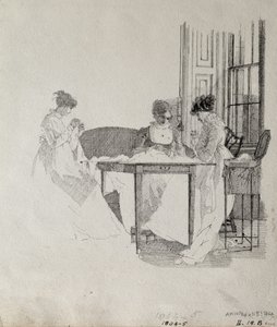 Dames cousant, 1805