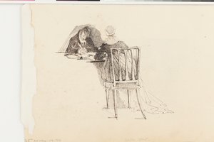 Homme et femme écrivant à une table - John Harden
