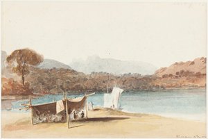 Pique-nique sous abri près du lac Windermere, 1822
