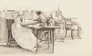 Lecture près de la cheminée, 1805