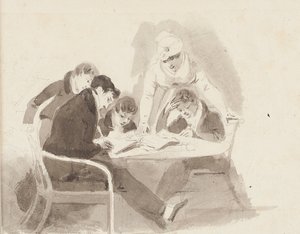 Deux garçons faisant leurs devoirs, 1811