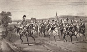 En route pour la revue 16e lanciers, 1850-1909