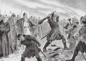Le roi Olav le Saint brisant l