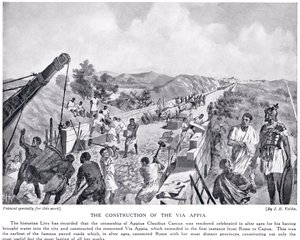 La Construction de la Via Appia, illustration de 