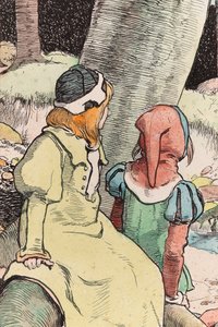 Les enfants dans les bois, vers 1900 (détail)
