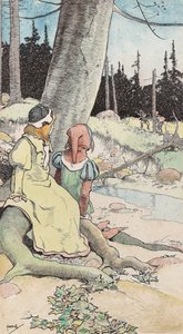 Les enfants dans les bois, vers 1900