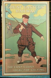 La côte Est : Idéal pour le golf. Affiche pour le Great Eastern Railway
