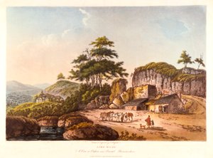 Fours à chaux. Une vue à Clifton près de Bristol, Gloucestershire, 1798 - John Hassell