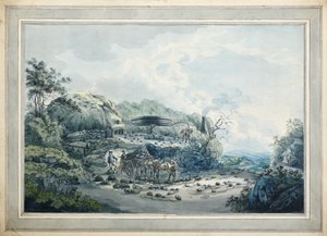 Tête de puits avec chevalet