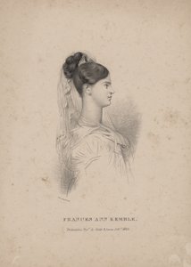 Frances Ann Kemble, lithographie par Childs et Inman - John Hayter