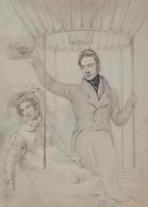 George Graham et sa femme, Margaret, faisant une ascension en ballon, Londres, 1823