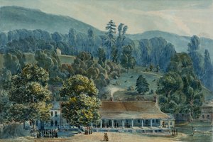 Salle à manger et bureaux de scène à White Sulphur Springs, 1832 - John Hazelhurst Boneval Latrobe