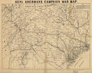 Carte de guerre de la campagne du général Sherman. LOC 99447285