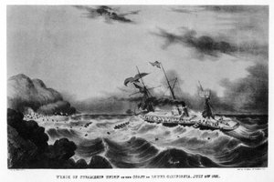 Le naufrage du vapeur Union sur la côte de la Basse-Californie, 1851, 1937 - John Henry Bufford