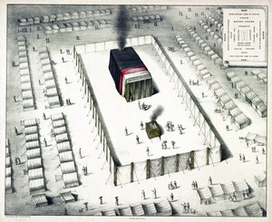 Le Tabernacle dans le désert, et plan du campement, publié en 1850