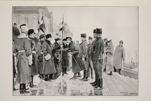Lady Minto présentant les couleurs à Herchmer