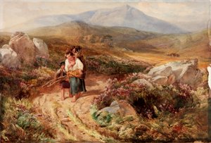 Paysage avec porteurs de bois