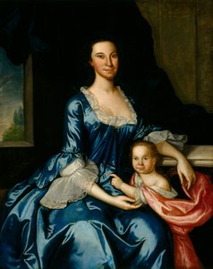 Portrait de Mme Matthew Tilghman et de sa fille, Anna Maria, vers 1757