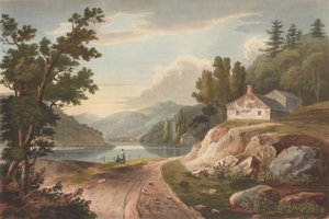Vue Près de Fishkill No. 17 du Portfolio de la Rivière Hudson, 1823-24 - John Hill