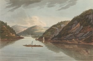 Vue près de Fort Montgomery No. 22 plus tard changé en No. 18 du Portfolio de la rivière Hudson, 1822