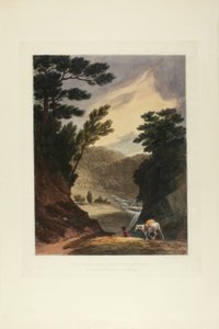 Vue près des chutes de Schuylkill, Pennsylvanie, planche cinq du premier numéro de Picturesque Views of American Scenery - John Hill