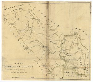 Une carte du comté de Middlesex. LOC gm72003603 - John Hills