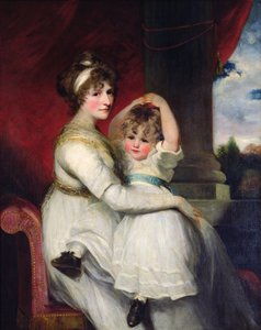 Georgina, comtesse de Bathurst et son fils