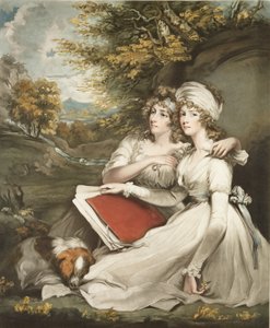 Les filles de Sir Thomas Frankland, Bart., gravé et publié par William Ward (1766-1826), 1797 - John Hoppner
