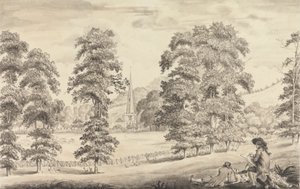 Paysage avec Clocher de l