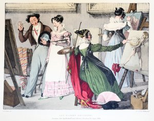 Les Dames Artistes, publié par Rodwell et Martin, 1820 - John James Chalon