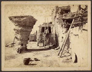 Rocher de la danse au pueblo de Walpi, Arizona - John K. Hillers