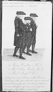 John Wesley marchant à Édimbourg entre James Hamilton M.D. et Joseph Cole