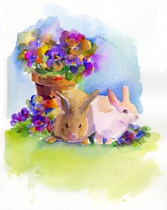 Lapins avec pensées, 2014 - John Keeling
