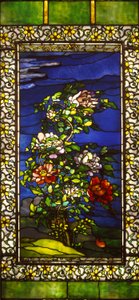 Pivoines dans le vent avec bordures Kakemono - John La Farge