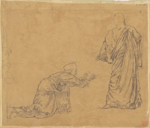 Étude pour "Le Christ apparaissant à Marie" - John La Farge