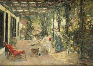 Petit-déjeuner sur la terrasse - John Lavery