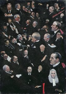 Études à la Chambre des Lords, le vicomte Morley proposant l