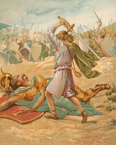 David sur le point de tuer Goliath