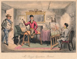Portrait équestre de M. Bragg, 1865 - John Leech, Hablot Knight Browne