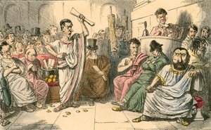 Cicéron dénonçant Catilina - John Leech