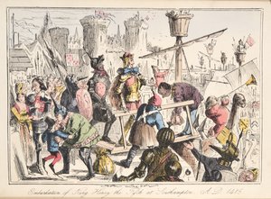 Embarquement de Henri V à Southampton, AD 1415, de The Comic History of England, pub. 1864