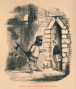 Guthrum rend une visite du soir à Alfred, vers 1860