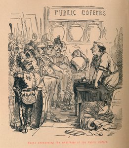 Hanno annonçant la vacuité des coffres publics, 1852 - John Leech
