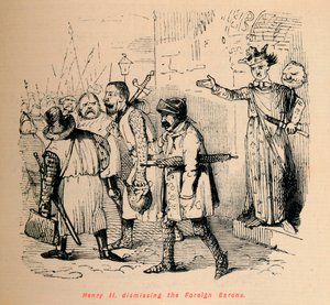 Henri II renvoyant les barons étrangers, c1860 - John Leech