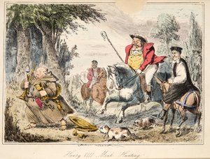 Henri VIII chassant des moines, de The Comic History of England, pub. 1864