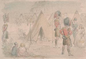 Régiment des Highlands en camp