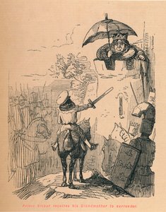 Le prince Arthur demande à sa grand-mère de se rendre, vers 1860