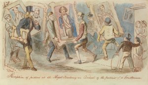 Réception des tableaux à la Royal Academy - Arrivée du Portrait d