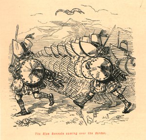 Les Blue Bonnets franchissant la frontière, 1897 - John Leech